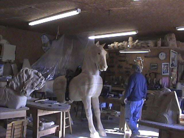 Special commision Percheron War Horse in the shop